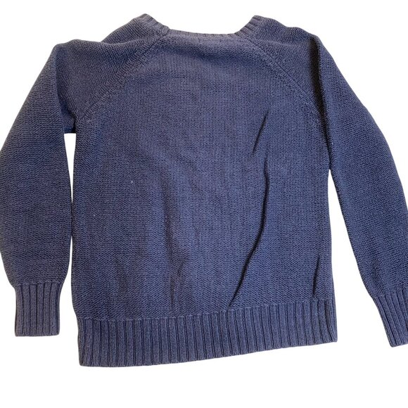 Old Navy Women's Sweater Large Long Sleeve Crew Neck Navy Cable Knit Cozy Casual - Picture 2 of 6